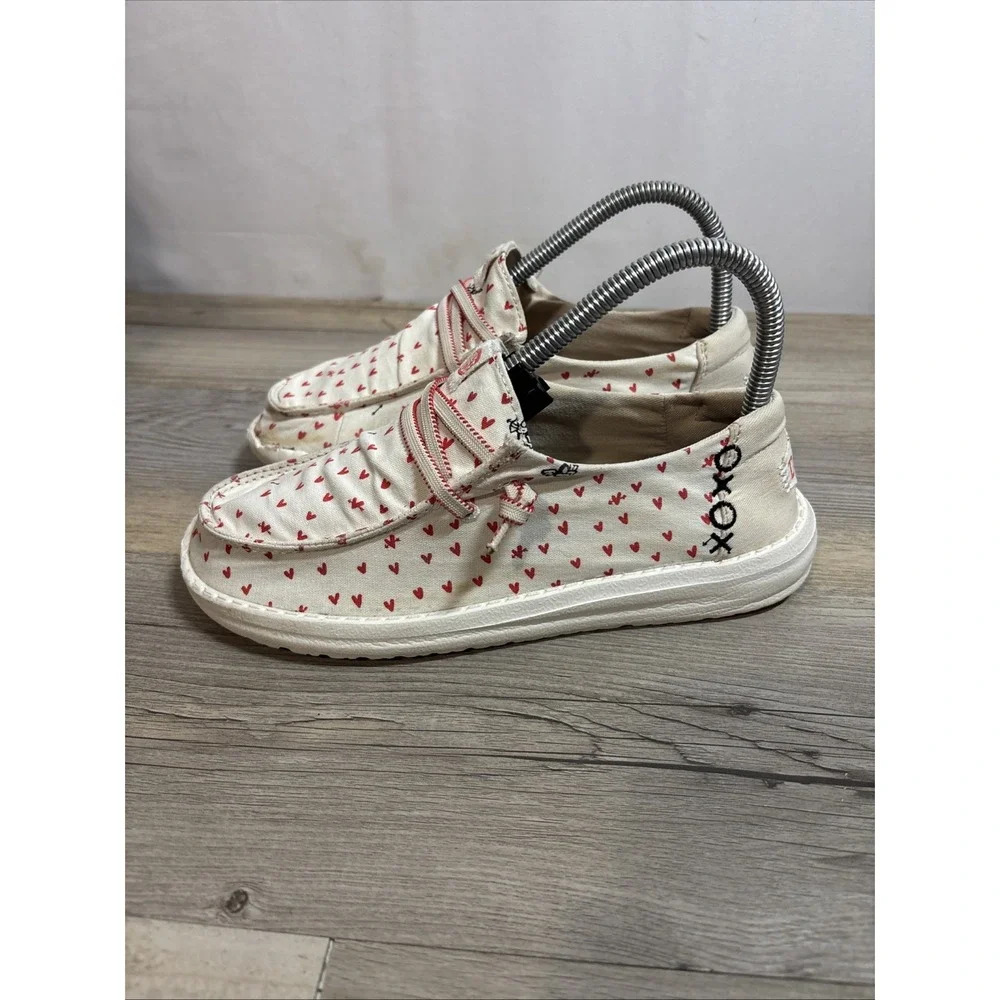 Hey‎ Dude Girls 4 Youth 4 Wendy Hearts Amor Cupid Love Red Slip-On Casual Shoes